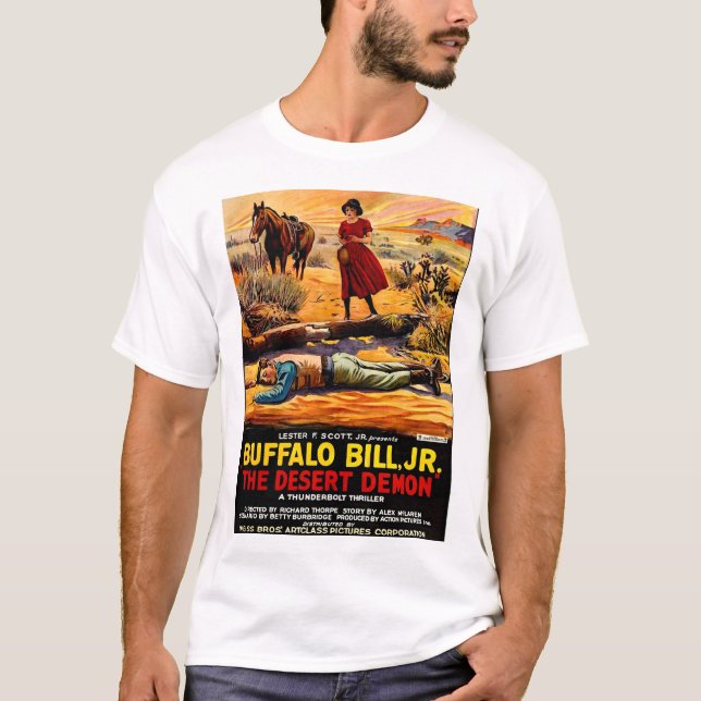 T-shirt 1925 Buffalo Bill, Jr. - affiche du film Démon du  (Devant)