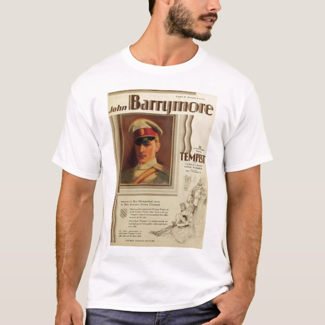 T-shirt 1928 d'affiche de film de John Barrymore (Devant)