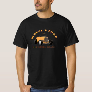 T-shirt 1932 Modèle B Hotrod. Orange Hotrod. Jaune 32.