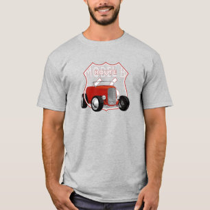 T-shirt 1932 Modèle B Hotrod. Red Hotrod. Route 66.