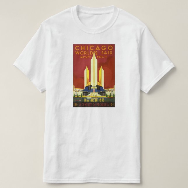 T-shirt 1933 Century of Progress Worlds Fair, Chicago, IL (Design devant)