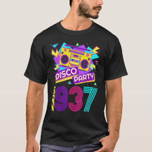 T-shirt 1937 Fête Disco Anniversaire 85 ans Retro Vintag