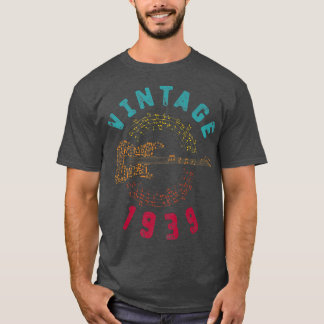 T-shirt 1939 Birthday Limited Edition Guitar Music