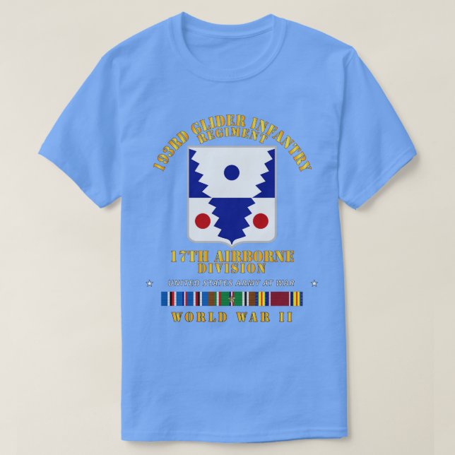 T-shirt 193e régiment d'infanterie de planeur 2ÈME GUERRE  (Design devant)