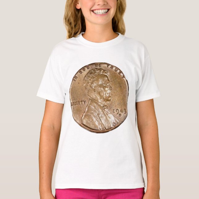 T-shirt 1943 Lincoln Head Copper Penny (Devant)