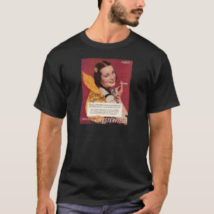 T-shirt 1944 Chesterfield cigarettes et avec jolie dame