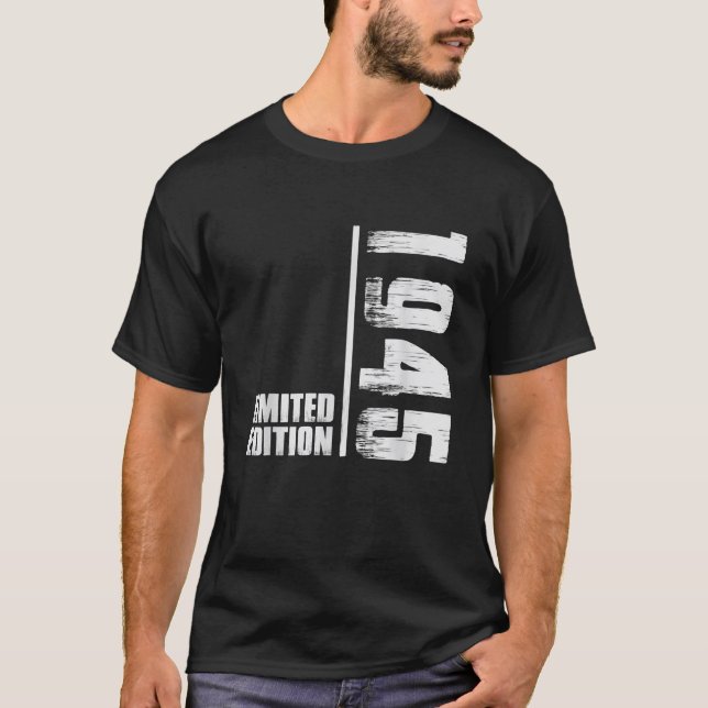 T-shirt 1945 Edition Limitée Hommes Année De Naissance 194 (Devant)