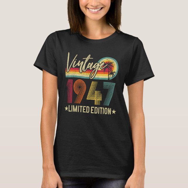 T-shirt 1947 75e anniversaire Gag de 75 ans (Devant)