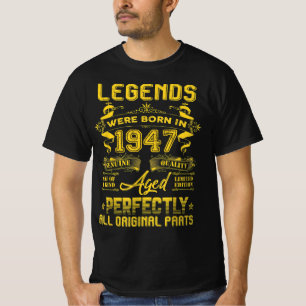 T-shirt 1947 Joyeux Cadeau D'Anniversaire, Les Légendes S