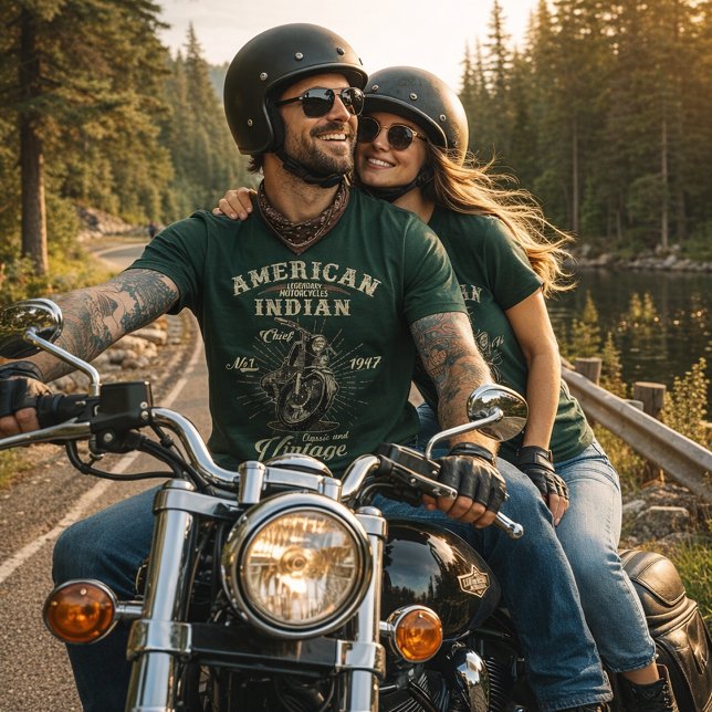 T-shirt 1947 Légende du fer - L'esprit de l'Indien (Créateur téléchargé)