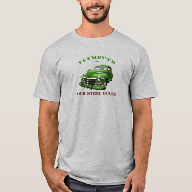 T-shirt 1948 Plymouth 1948 Chrysler. Mopar. 48 Vert. (Devant)