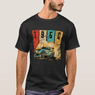 T-shirt 1950 Anniversaire Vintage voiture dérive rétro Rac