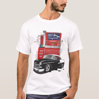 T-shirt 1955 Black and White Chevy Bel Air Garage Construi