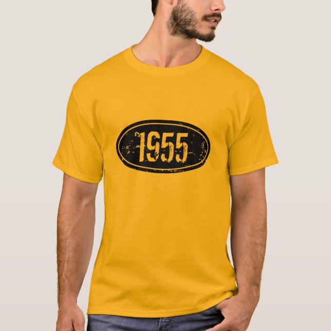 T-shirt 1955 de cru pendant l'année faite sur (Devant)