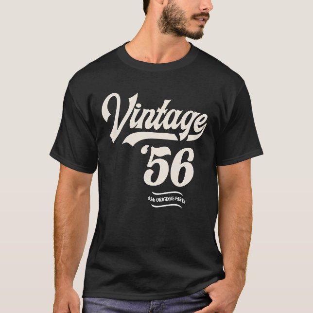 T-shirt 1956 68e anniversaire Cadeaux 68 ans Hommes de 68  (Devant)
