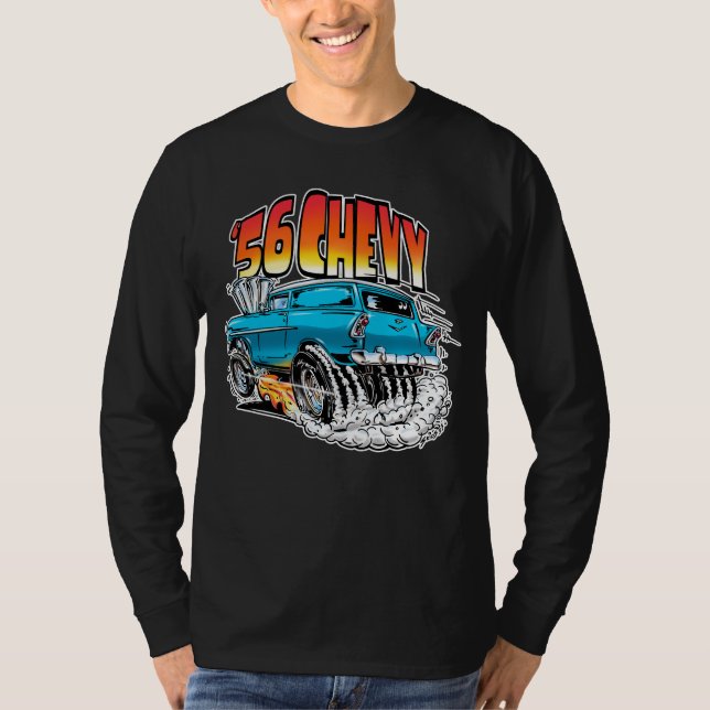 T-shirt 1956 Monstre Hot Rod Wagon (Devant)