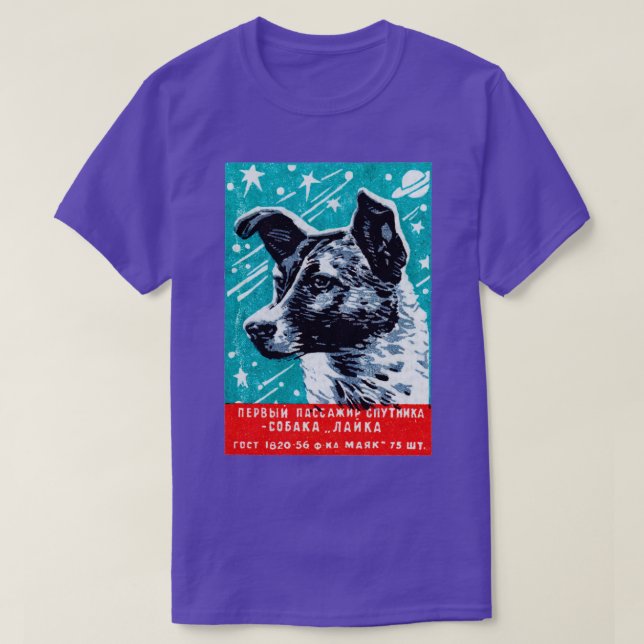T-shirt 1957 Laika le chien spatial (Design devant)