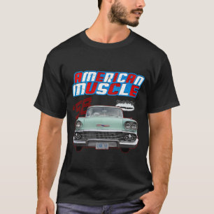 T-shirt 1958,Impala,Rockabilly,voiture rouillée,tressé,ail