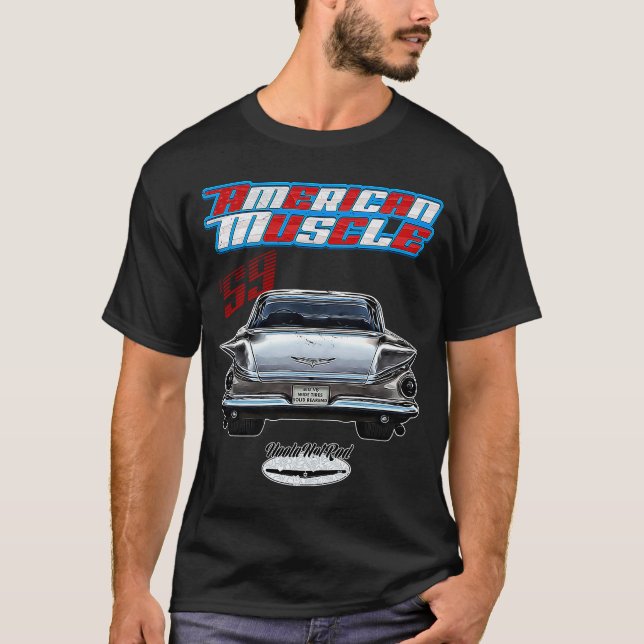T-shirt 1959, Bel Invicta, Electra, Rockabilly, voiture ro (Devant)