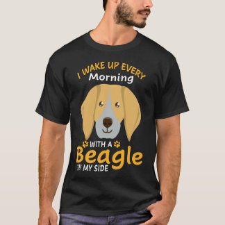 T-shirt 195 Je me réveille chaque matin avec un beagle à m