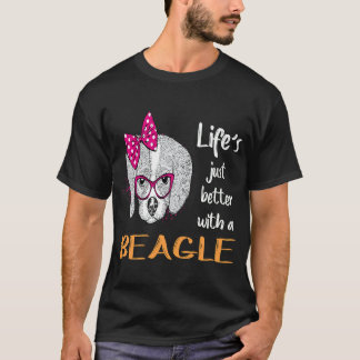 T-shirt 195 La vie est juste meilleure avec un Beagle