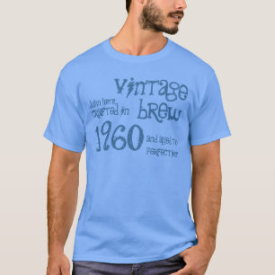 T-shirt 1960 denim bleu V3 de Brew vintage de cadeau