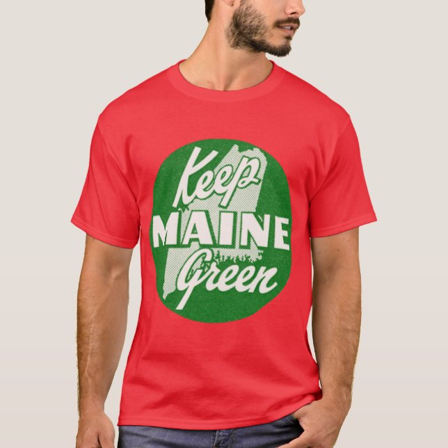 T-shirt 1960 Garder le Maine vert (Devant)
