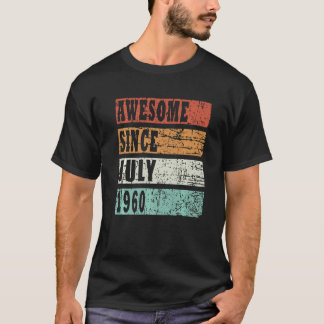 T-shirt 1960 Né En Juillet Idée Rétro