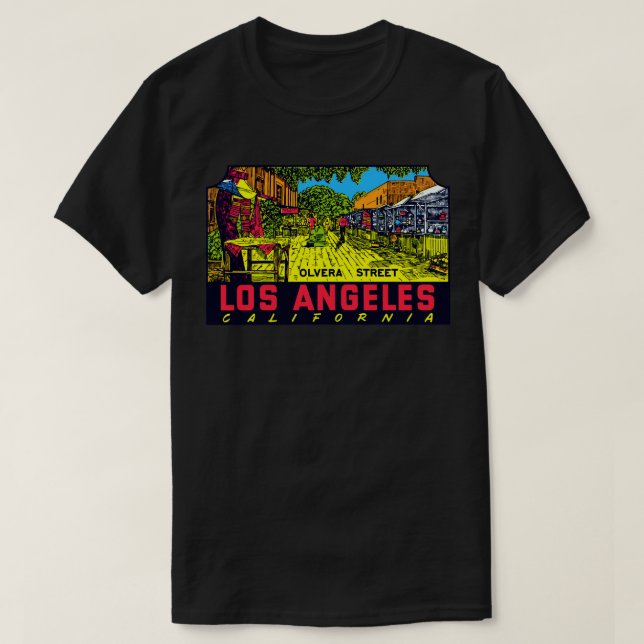 T-shirt 1960, rue Olvera Los Angeles (Design devant)