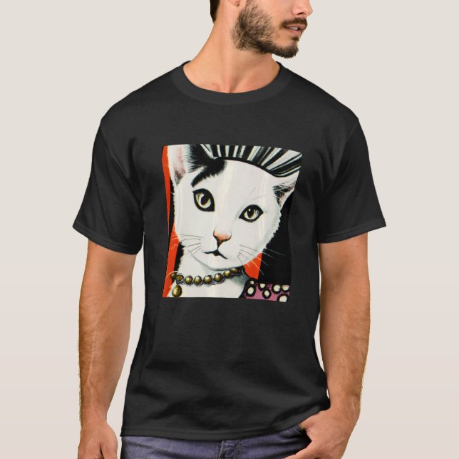 T-shirt 1960 Stunning Mode Female Chat Gros plan (Devant)