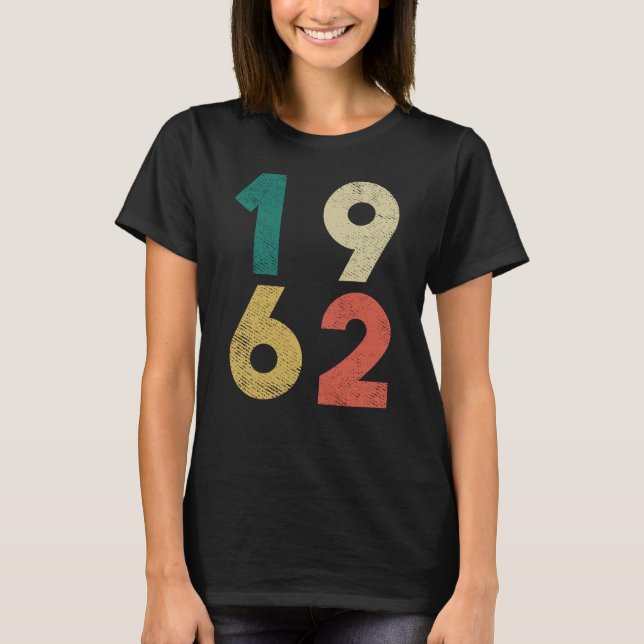 T-shirt 1962 Anniversaire Vintage Rétro (Devant)