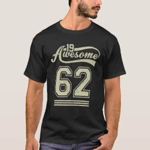 T-shirt 1962 Né En 1962 60E Anniversaire 60 Ans