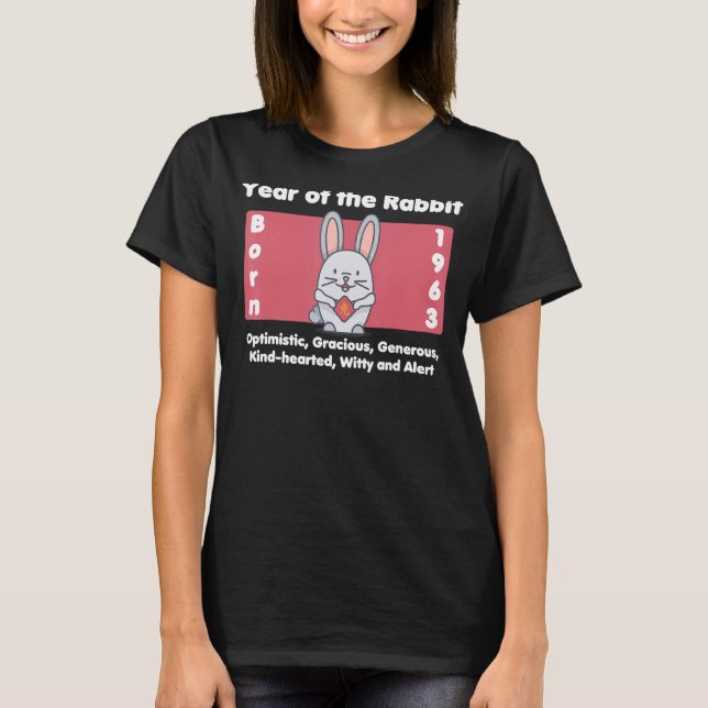 T-shirt 1963 Anniversaire du lapin (Devant)