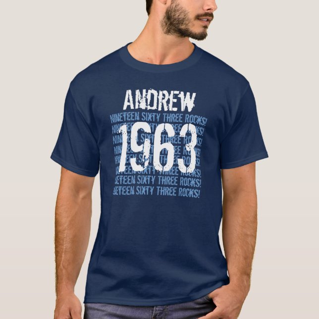 T-shirt 1963 ou toute année 50e anniversaire Cadeau Marine (Devant)