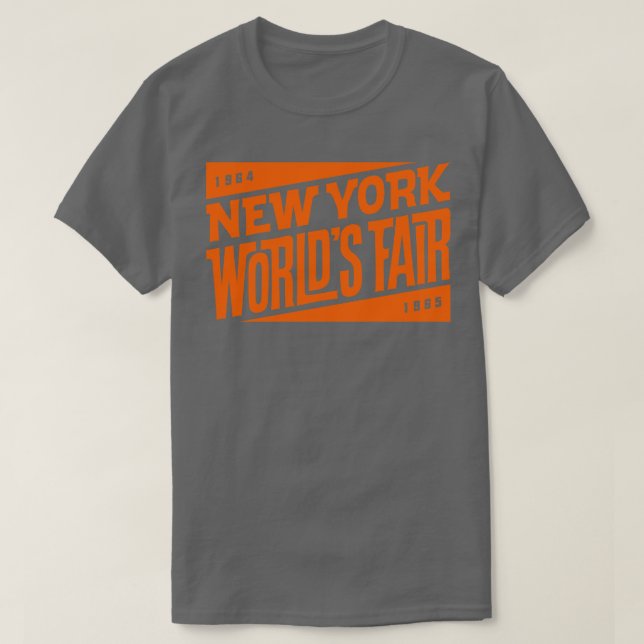 T-shirt 196465 New York World Fair Tiki Font Orange (Design devant)