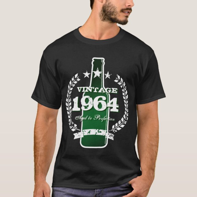 T-shirt 1964 chemises vintages personnalisable d'étiquette (Devant)