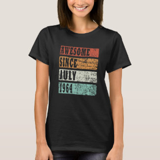 T-shirt 1964 Né En Juillet Idée Rétro