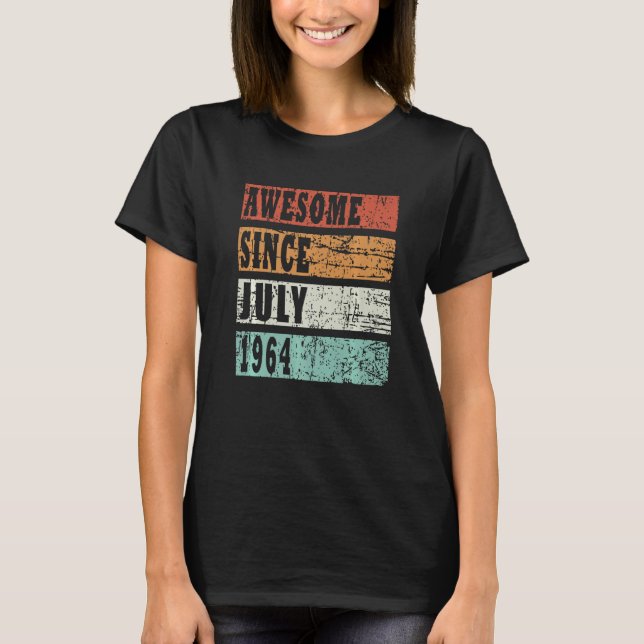 T-shirt 1964 Né En Juillet Idée Rétro (Devant)