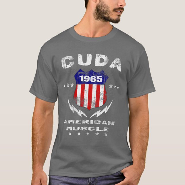 T-shirt 1965 américain de muscle de Cuda (Devant)
