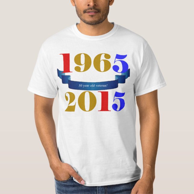 T-shirt 1965 - douille courte commémorative de 2015 50 (Devant)