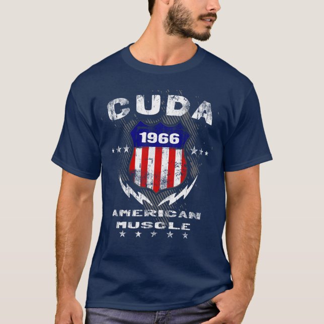 T-shirt 1966 américain de muscle de Cuda (Devant)