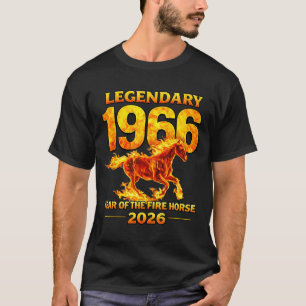T-shirt 1966 Année Cheval de Feu 60ème Création