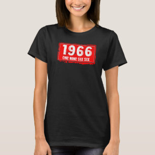 T-shirt 1966 Année de naissance pour les hommes et les fem