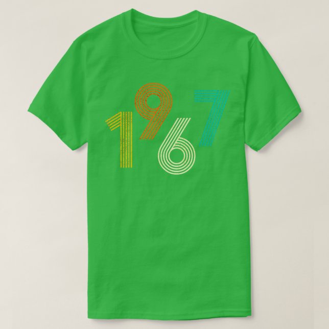 T-shirt 1967 Rétro Anniversaire Vintage (Design devant)