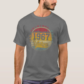 T-shirt 1967 Vintage Retro 54E Cadeau Anniversaire 54 Ans