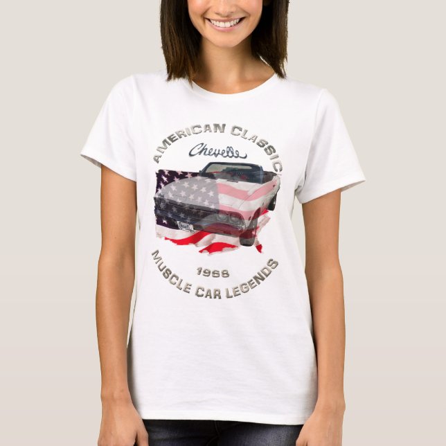 T-shirt 1968 Chevelle Chevy USA muscle car girl tank (Devant)