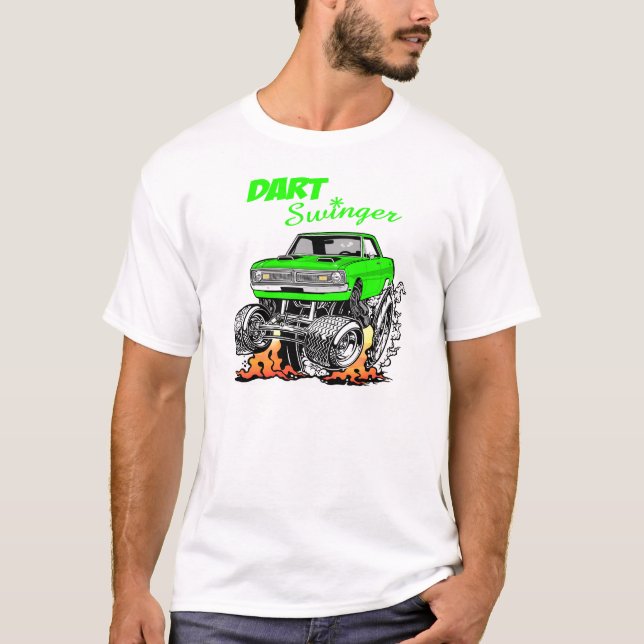 T-shirt 1969 1970 1971 Dart Swinger Cartoon Hot Rod (Devant)