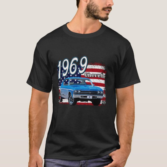 T-shirt 1969,69, Chevelle, SS,396,4th, de, juillet, améric (Devant)