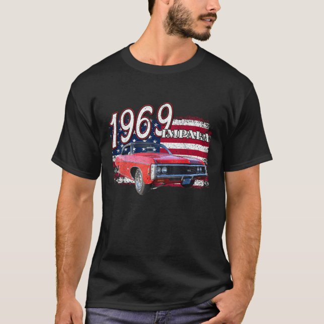 T-shirt 1969 69 impala lowrider ss 4 juillet American (Devant)