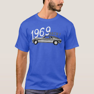 T-shirt 1969 69 Mach 1 Classique Voiture Ancienne Vintage